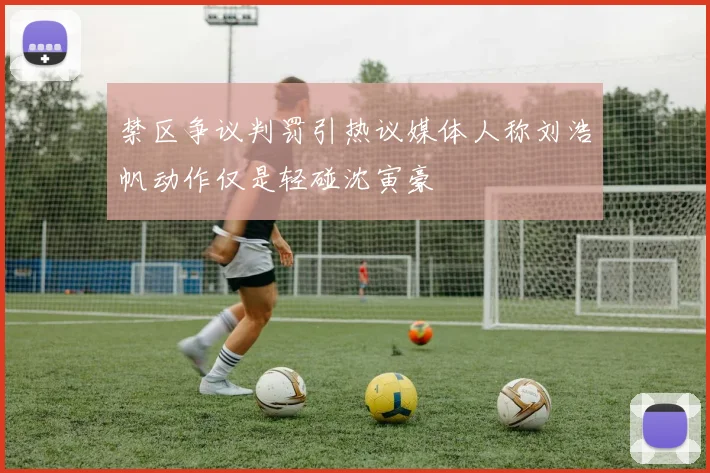 禁区争议判罚引热议媒体人称刘浩帆动作仅是轻碰沈寅豪